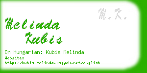 melinda kubis business card